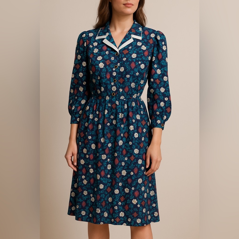 Vintage Charles Carroll Dress by Marguerite Chartier – 1970s/80s